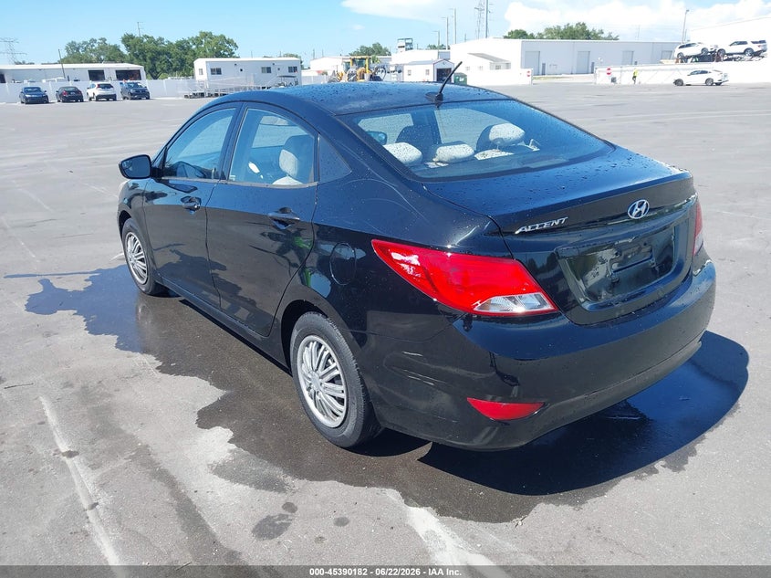 2015 Hyundai Accent VIN KMHCT4AE1FU906550 IAAI salvage auction — NORMAL WEAR, Clear (Florida), sold $625 on 2026-07-29 (photo 3)