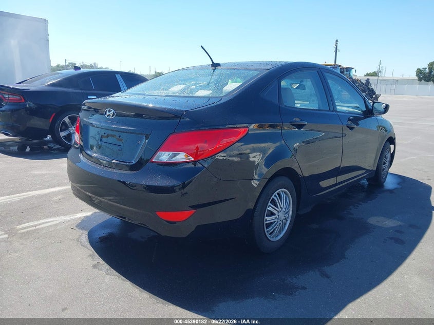 2015 Hyundai Accent VIN KMHCT4AE1FU906550 IAAI salvage auction — NORMAL WEAR, Clear (Florida), sold $625 on 2026-07-29 (photo 4)