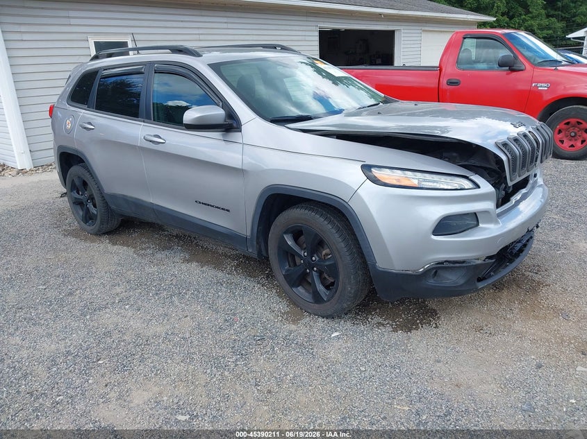 2018 Jeep Cherokee VIN 1C4PJLCB1JD595624 IAAI salvage auction — FRONT END, Salvage Title, sold $1,800 on 2026-08-03 (photo 1)