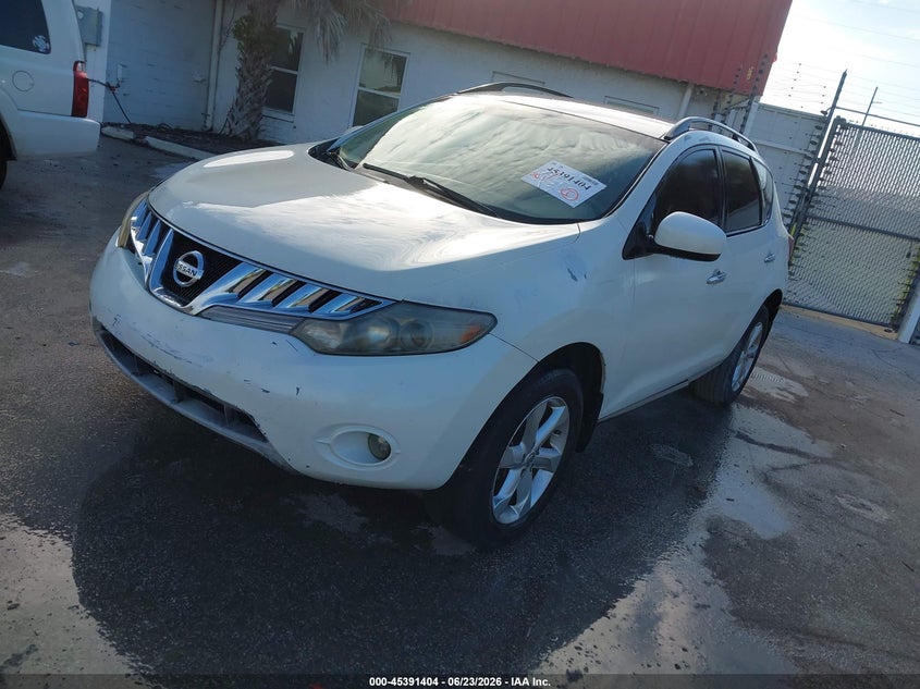 2010 Nissan Murano VIN JN8AZ1MW6AW107538 IAAI salvage auction — FRONT END, Clear (Florida), sold $225 on 2026-07-22 (photo 2)
