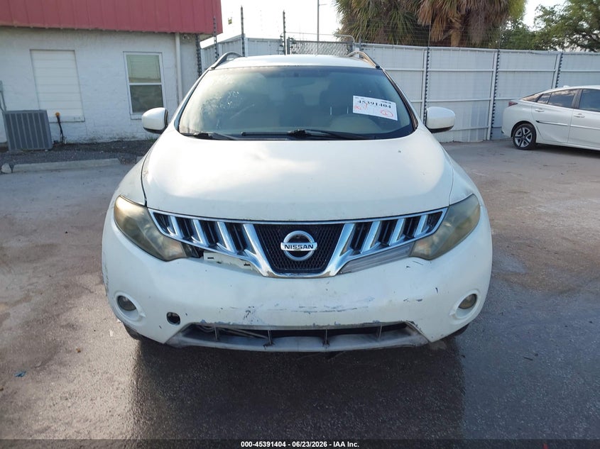 2010 Nissan Murano VIN JN8AZ1MW6AW107538 IAAI salvage auction — FRONT END, Clear (Florida), sold $225 on 2026-07-22 (photo 6)