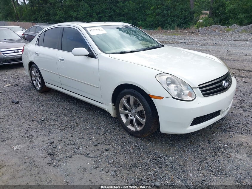 2006 Infiniti G35 VIN JNKCV51F16M600346 IAAI salvage auction — SIDE, Repossession Paperwork (Georgia), sold $1,050 on 2026-07-07 (photo 1)