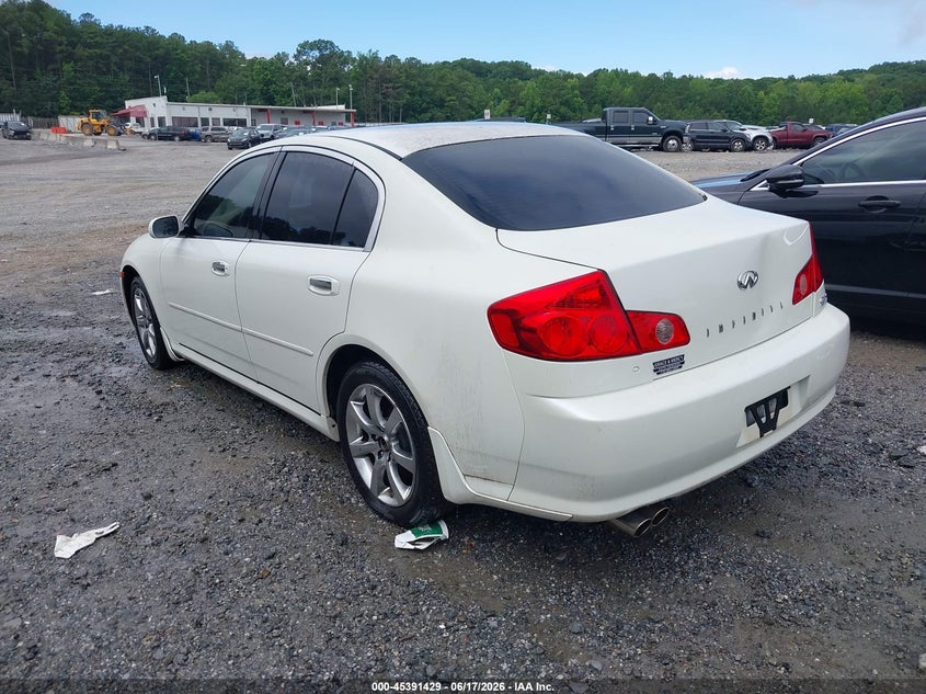 2006 Infiniti G35 VIN JNKCV51F16M600346 IAAI salvage auction — SIDE, Repossession Paperwork (Georgia), sold $1,050 on 2026-07-07 (photo 3)