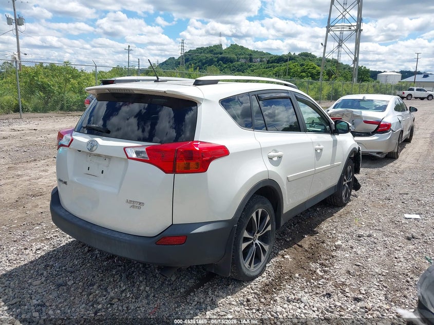 2015 Toyota Rav 4 VIN 2T3DFREVXFW385631 IAAI salvage auction — FRONT END, Salvage (Pennsylvania), sold $4,850 on 2026-07-09 (photo 4)