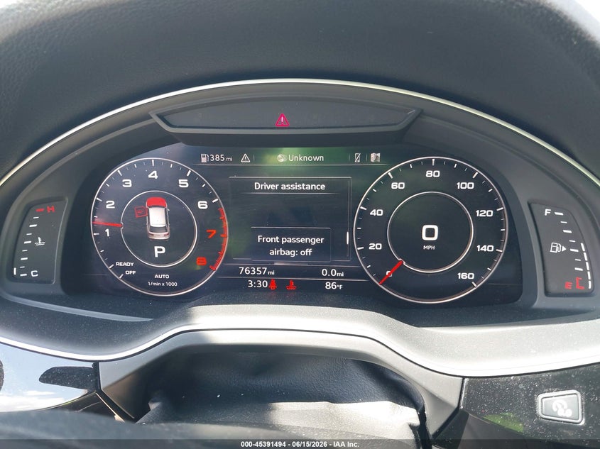 2018 Audi Q7 VIN WA1LAAF78JD027701 IAAI salvage auction — FRONT END, Salvage Title, sold $6,100 on 2026-07-24 (photo 7)