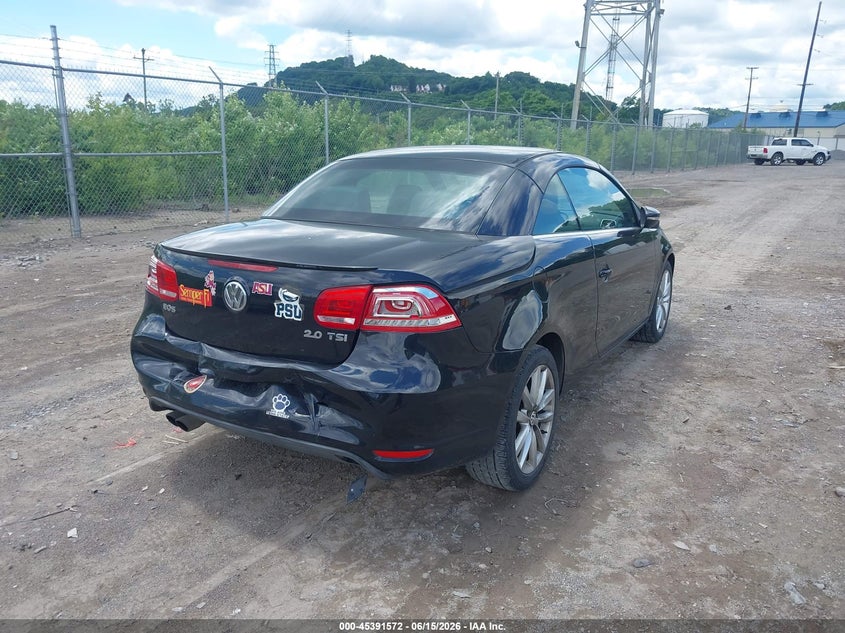 2013 Volkswagen Eos VIN WVWBW8AH3DV003929 IAAI salvage auction — REAR END, Salvage (Pennsylvania), sold $1,200 on 2026-07-07 (photo 4)