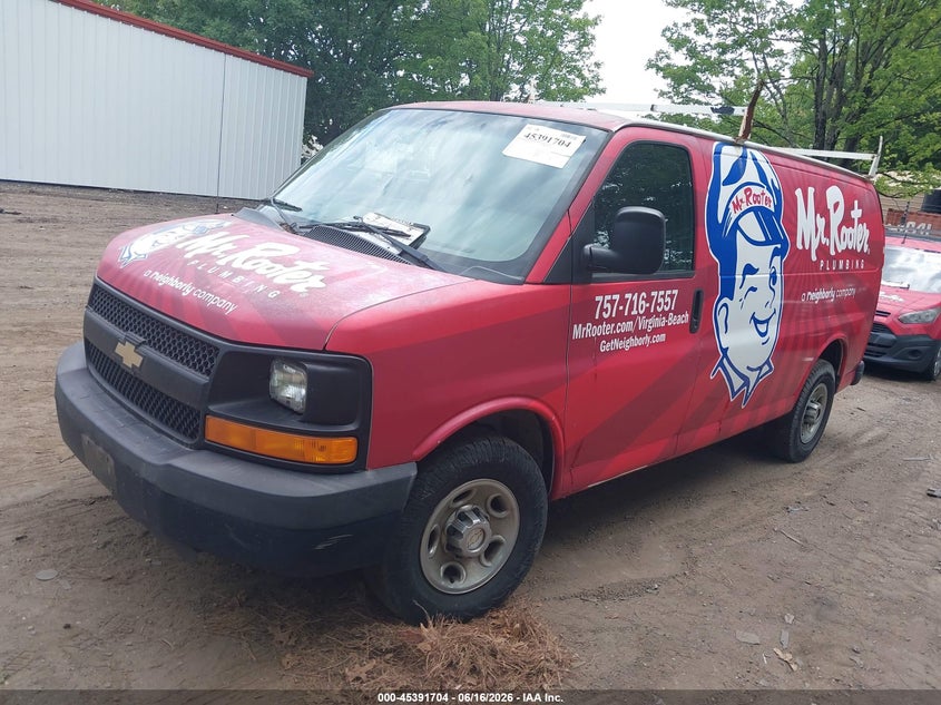2013 Chevrolet Express VIN 1GCWGFCA3D1135129 IAAI salvage auction — NORMAL WEAR, Enterprise Vehicles Clear Only (Virginia), sold $700 on 2026-07-02 (photo 2)