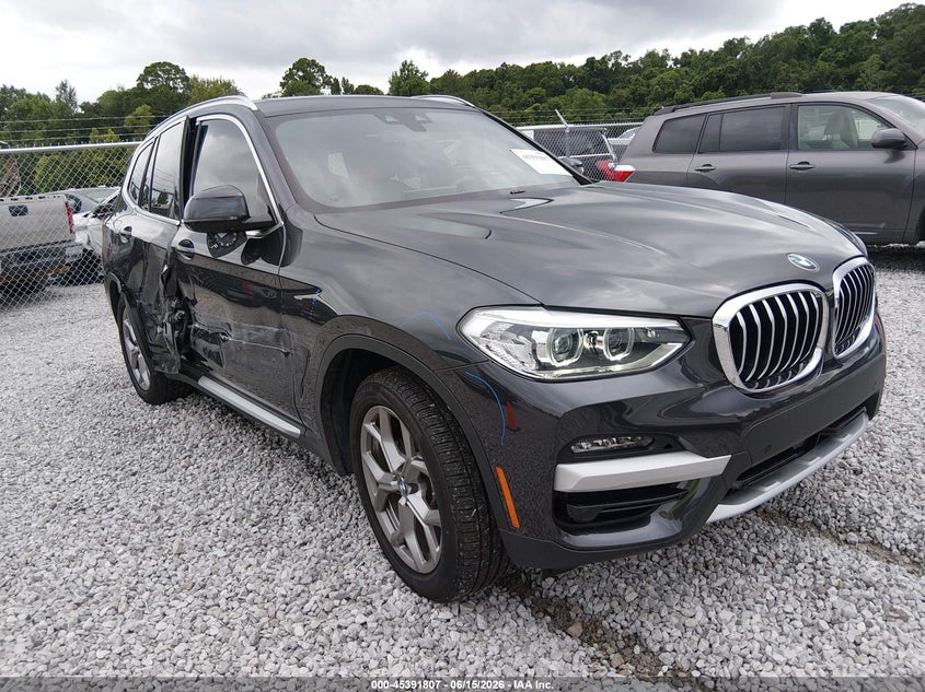 2020 BMW X3 VIN 5UXTY5C07L9B17011 IAAI salvage auction — SIDE, Salvage (Alabama), sold $13,300 on 2026-07-08 (photo 1)