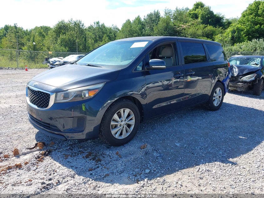 2017 Kia SEDONA VIN KNDMB5C18H6225367 IAAI salvage auction — NORMAL WEAR, Clear (Alabama), sold $1,000 on 2026-07-27 (photo 2)