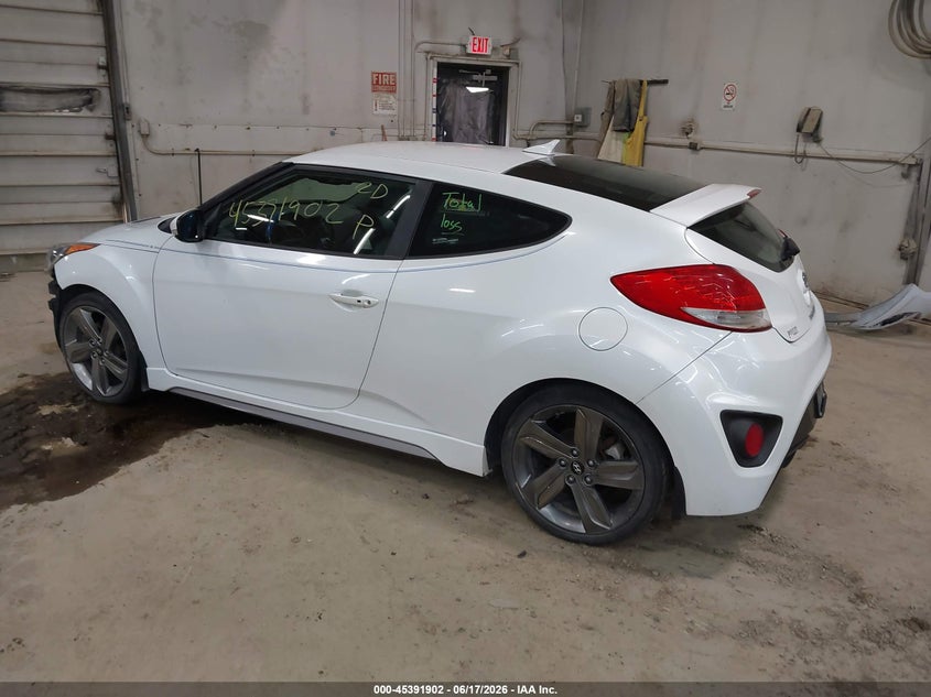 2013 Hyundai Veloster VIN KMHTC6AE8DU179027 IAAI salvage auction — FRONT END, Salvage (Pennsylvania), sold $500 on 2026-07-16 (photo 3)