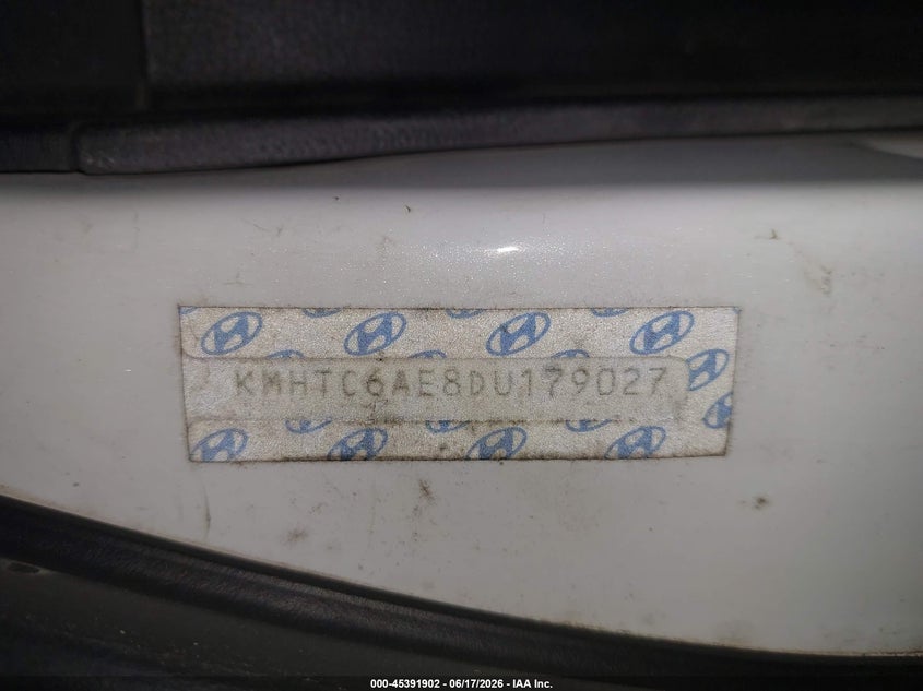 2013 Hyundai Veloster VIN KMHTC6AE8DU179027 IAAI salvage auction — FRONT END, Salvage (Pennsylvania), sold $500 on 2026-07-16 (photo 9)