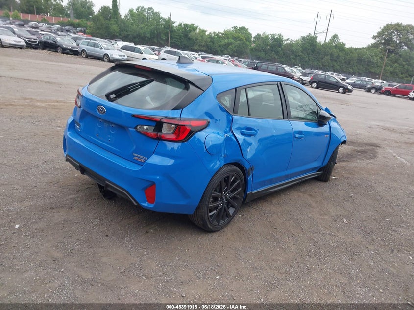 2024 Subaru Impreza VIN JF1GUHJC3R8868007 IAAI salvage auction — RIGHT FRONT, Salvage Title, sold $1,200 on 2026-08-01 (photo 4)