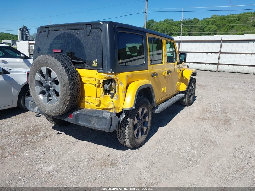 2020 Jeep Wrangler / VIN 1C4HJXEN7LW151870 IAAI salvage auction — RIGHT REAR, Salvage Title, sold $8,200 on 2026-08-21 (photo 4)