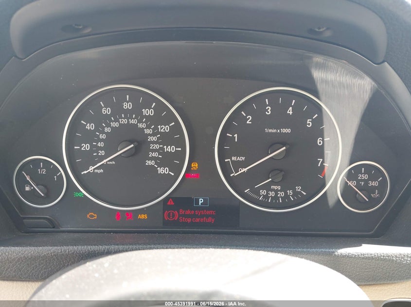 2013 BMW 3er VIN WBA3B5G57DNS02894 IAAI salvage auction — FRONT END, Salvage Title, sold $25 on 2026-07-30 (photo 7)