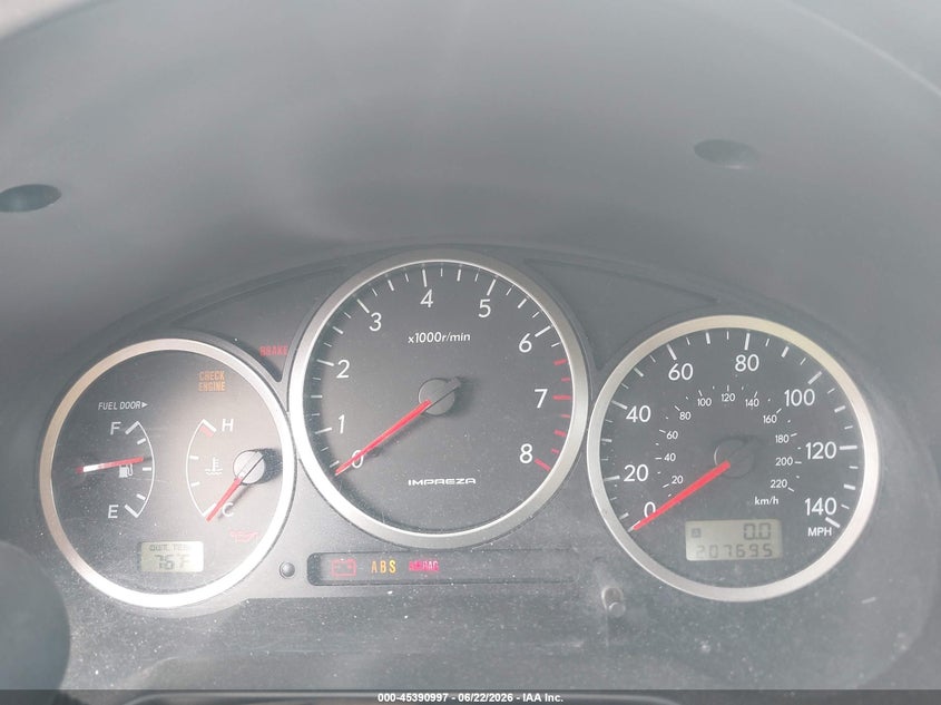 2007 Subaru Impreza VIN JF1GD74607G512956 IAAI salvage auction — NORMAL WEAR, Clear (Massachusetts), sold $325 on 2026-07-21 (photo 7)