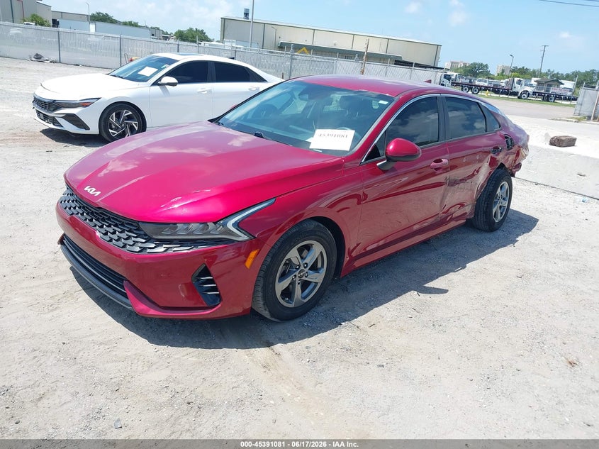 2022 Kia K5 VIN 5XXG14J22NG122853 IAAI salvage auction — LEFT REAR, Rebuildable (Florida), sold $3,725 on 2026-07-14 (photo 2)