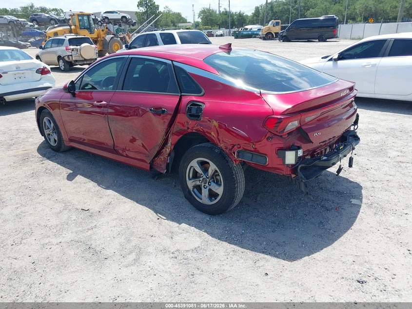 2022 Kia K5 VIN 5XXG14J22NG122853 IAAI salvage auction — LEFT REAR, Rebuildable (Florida), sold $3,725 on 2026-07-14 (photo 3)