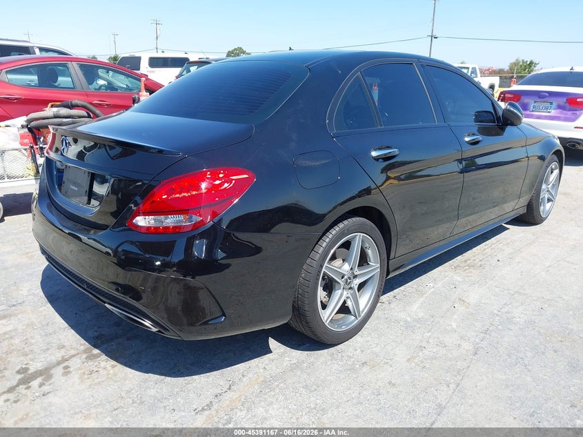 2018 Mercedes-benz C-klasse VIN WDDWF4JB4JR423988 IAAI salvage auction — LEFT FRONT, Salvage (California), sold $7,300 on 2026-08-06 (photo 4)