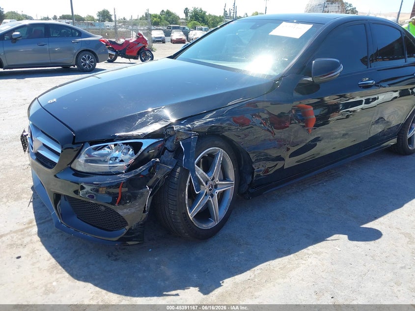 2018 Mercedes-benz C-klasse VIN WDDWF4JB4JR423988 IAAI salvage auction — LEFT FRONT, Salvage (California), sold $7,300 on 2026-08-06 (photo 6)
