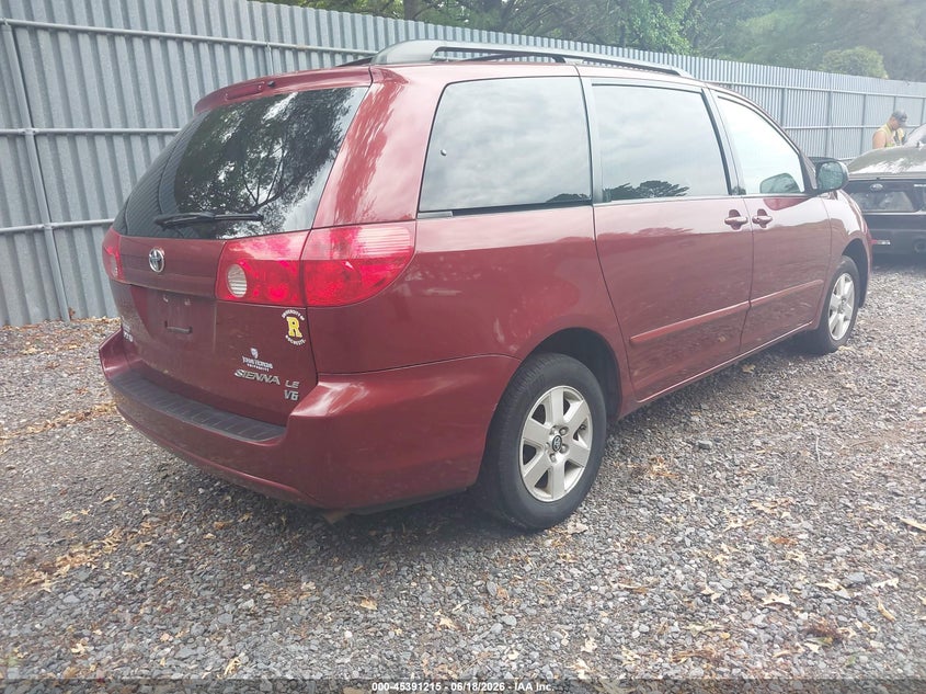 2008 Toyota Sienna VIN 5TDZK23C88S101542 IAAI salvage auction — FRONT & REAR, Clear (New York), sold $1,050 on 2026-07-29 (photo 4)