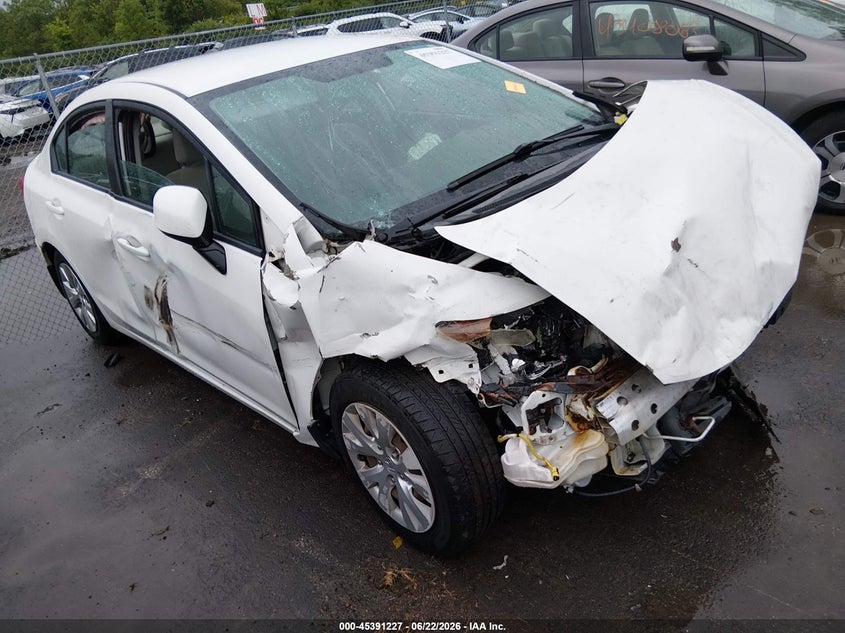 2012 Honda Civic VIN 2HGFB2F53CH561023 IAAI salvage auction — FRONT END, Salvage Title, sold $275 on 2026-07-17 (photo 1)