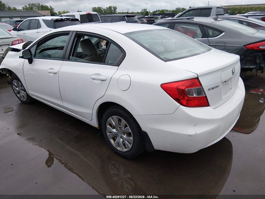 2012 Honda Civic VIN 2HGFB2F53CH561023 IAAI salvage auction — FRONT END, Salvage Title, sold $275 on 2026-07-17 (photo 3)