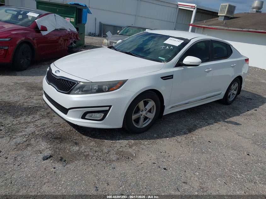 2014 Kia Optima VIN 5XXGM4A75EG333676 IAAI salvage auction — NORMAL WEAR, Clear (Florida), sold $1,050 on 2026-07-29 (photo 2)