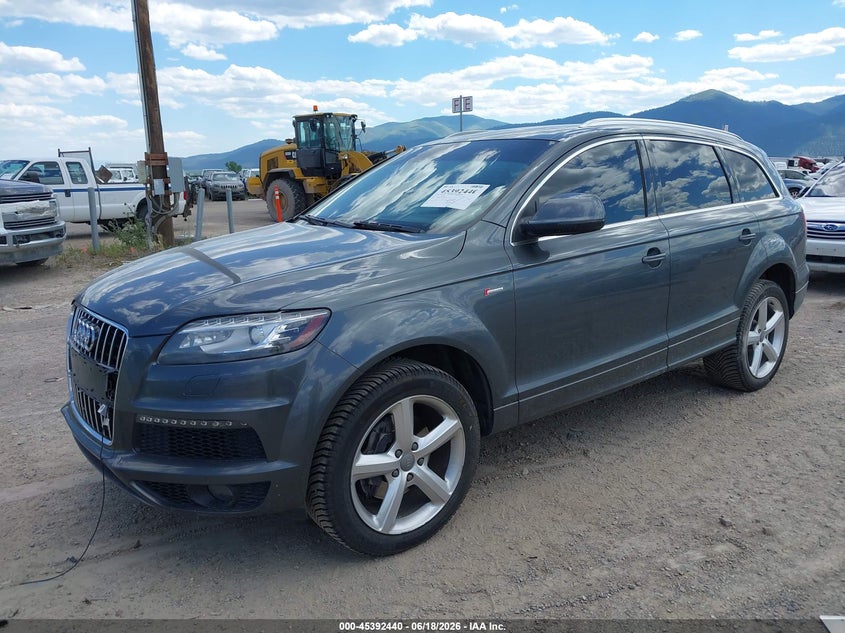 2013 Audi Q7 VIN WA1DGAFEXDD006158 IAAI salvage auction — FRONT END, Salvage (Montana), sold $2,850 on 2026-07-22 (photo 2)
