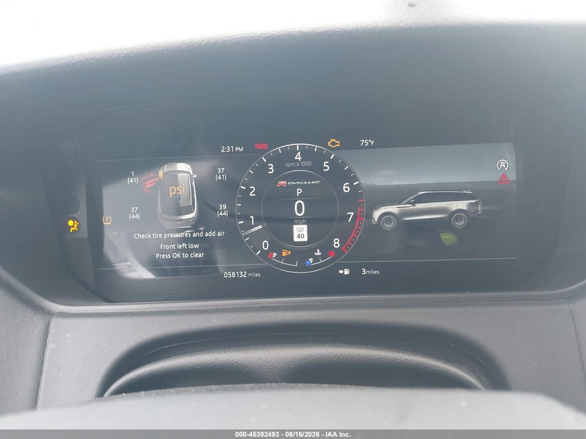 2019 Land rover Range rover velar VIN SALYL2EX3KA780187 IAAI salvage auction — FRONT END, Salvage Title, sold $6,075 on 2026-08-29 (photo 7)
