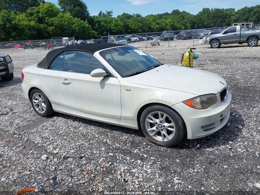 2008 BMW 1 series VIN WBAUN13568VH80066 IAAI salvage auction — NORMAL WEAR, Clear (Georgia), sold $450 on 2026-07-10 (photo 1)