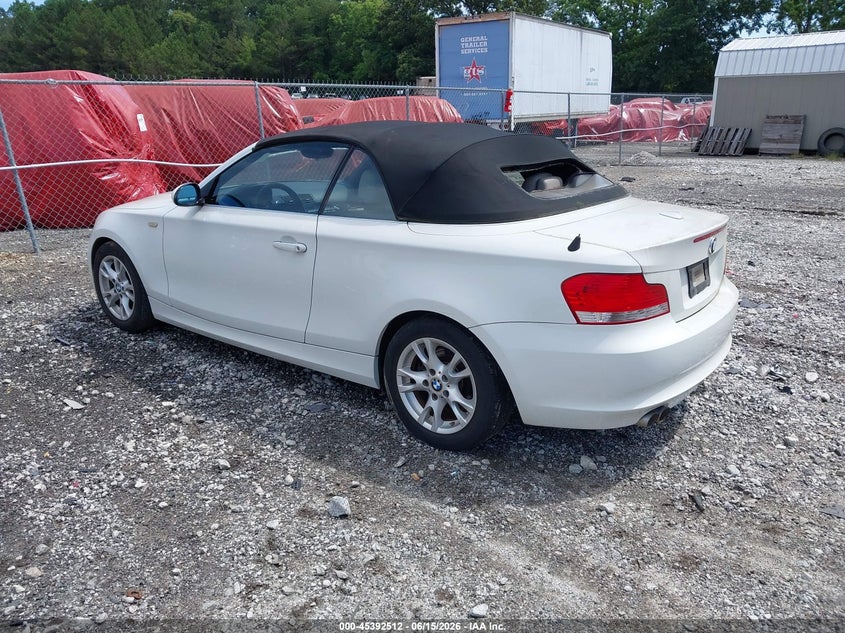 2008 BMW 1 series VIN WBAUN13568VH80066 IAAI salvage auction — NORMAL WEAR, Clear (Georgia), sold $450 on 2026-07-10 (photo 3)