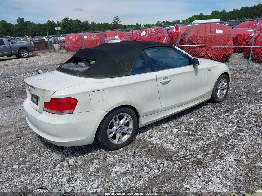2008 BMW 1 series VIN WBAUN13568VH80066 IAAI salvage auction — NORMAL WEAR, Clear (Georgia), sold $450 on 2026-07-10 (photo 4)