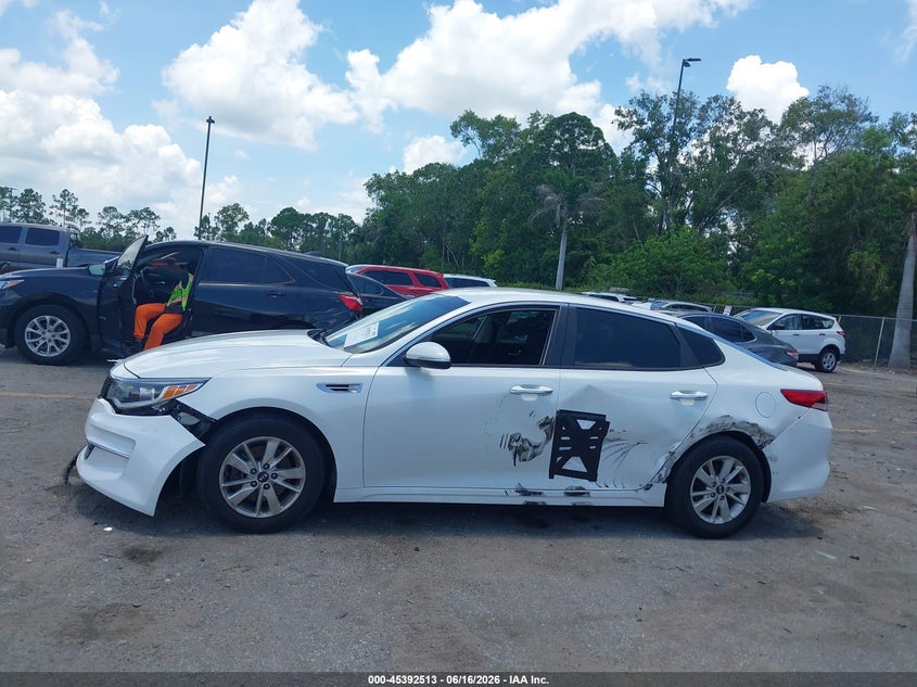 2016 Kia Optima VIN KNAGT4L35G5101502 IAAI salvage auction — SIDE, Rebuildable (Florida), sold $1,200 on 2026-07-26 (photo 6)