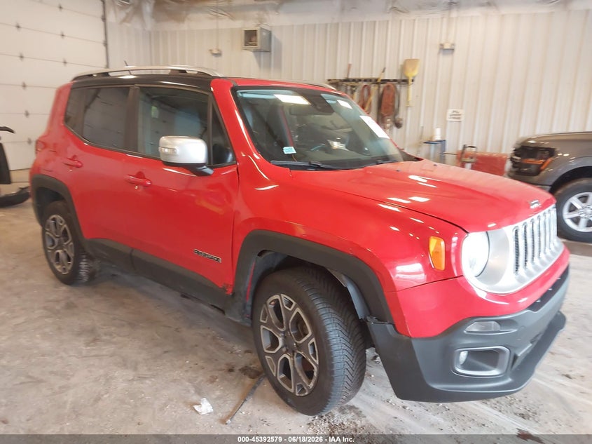 2016 Jeep Renegade VIN ZACCJBDTXGPD46586 IAAI salvage auction — RIGHT FRONT, Clear (Michigan), sold $1,450 on 2026-07-21 (photo 1)