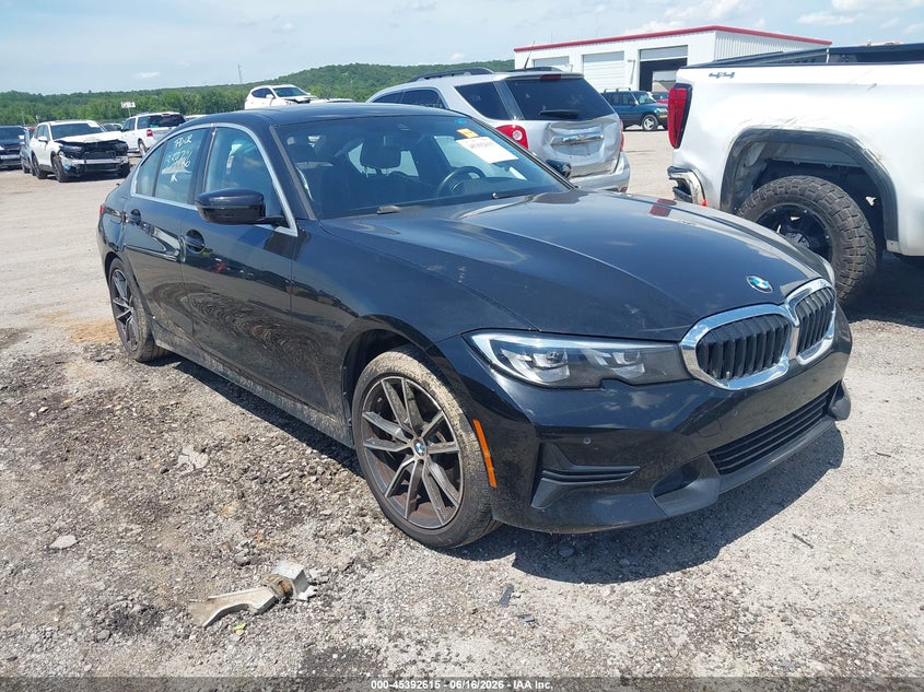 2019 BMW 3er VIN WBA5R7C55KAJ80968 IAAI salvage auction — LEFT REAR, Junk (Oklahoma), sold $5,950 on 2026-07-14 (photo 1)
