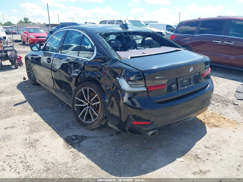 2019 BMW 3er VIN WBA5R7C55KAJ80968 IAAI salvage auction — LEFT REAR, Junk (Oklahoma), sold $5,950 on 2026-07-14 (photo 3)