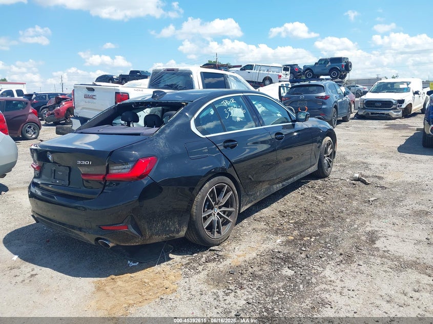 2019 BMW 3er VIN WBA5R7C55KAJ80968 IAAI salvage auction — LEFT REAR, Junk (Oklahoma), sold $5,950 on 2026-07-14 (photo 4)