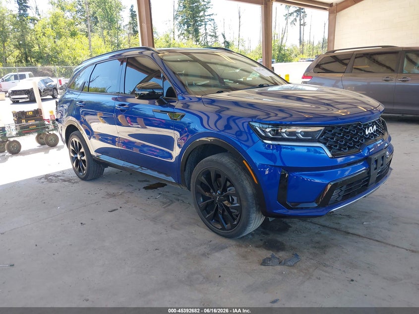2022 Kia Sorento VIN 5XYRKDLF4NG130714 IAAI salvage auction — REAR END, Bill Of Sale (Washington), sold $6,550 on 2026-07-15 (photo 1)