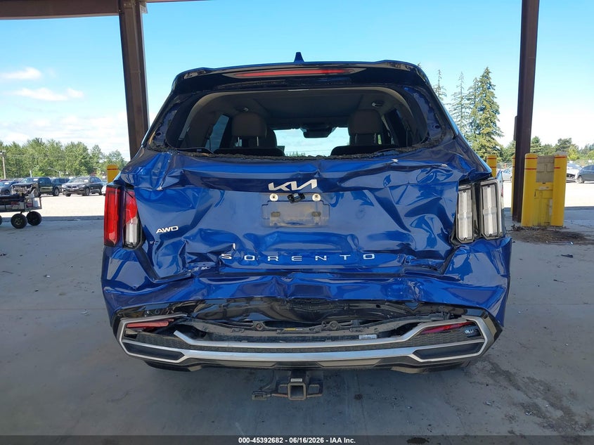 2022 Kia Sorento VIN 5XYRKDLF4NG130714 IAAI salvage auction — REAR END, Bill Of Sale (Washington), sold $6,550 on 2026-07-15 (photo 6)