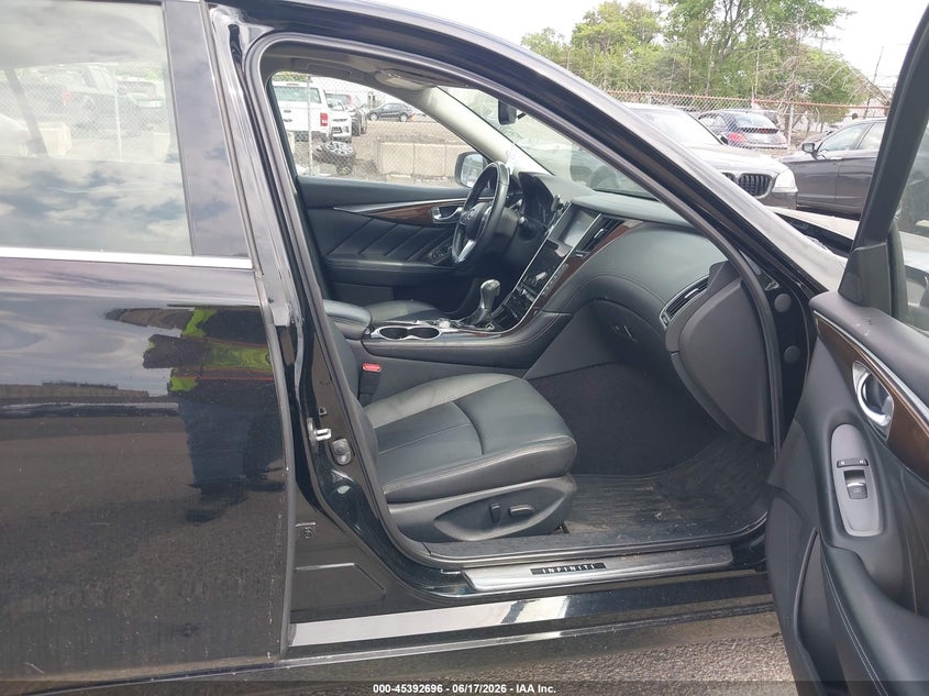 2019 Infiniti Q50 VIN JN1EV7AR8KM558187 IAAI salvage auction — LEFT FRONT, Clear (New Jersey), sold $6,000 on 2026-07-27 (photo 5)