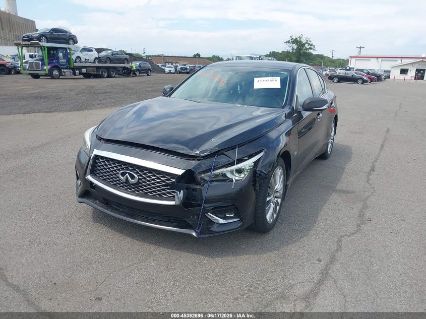 2019 Infiniti Q50 VIN JN1EV7AR8KM558187 IAAI salvage auction — LEFT FRONT, Clear (New Jersey), sold $6,000 on 2026-07-27 (photo 6)