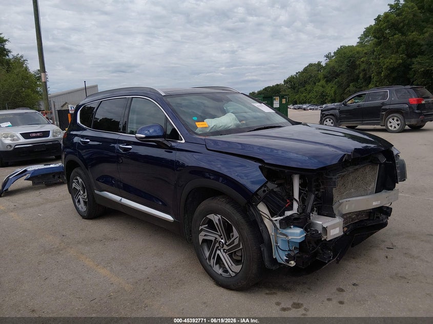 2022 Hyundai Santa fe VIN 5NMS34AJXNH391499 IAAI salvage auction — FRONT END, Salvage Title, sold $4,600 on 2026-07-26 (photo 1)