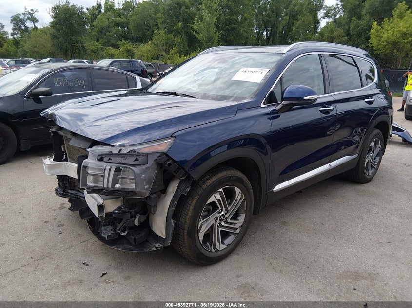 2022 Hyundai Santa fe VIN 5NMS34AJXNH391499 IAAI salvage auction — FRONT END, Salvage Title, sold $4,600 on 2026-07-26 (photo 2)