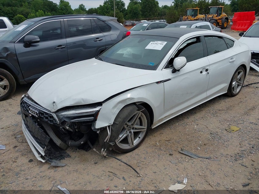 2021 Audi A5 VIN WAUDACF53MA014815 IAAI salvage auction — FRONT END, Salvage (North Carolina), sold $3,650 on 2026-07-31 (photo 2)