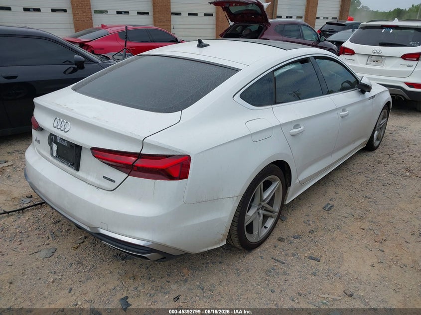 2021 Audi A5 VIN WAUDACF53MA014815 IAAI salvage auction — FRONT END, Salvage (North Carolina), sold $3,650 on 2026-07-31 (photo 4)