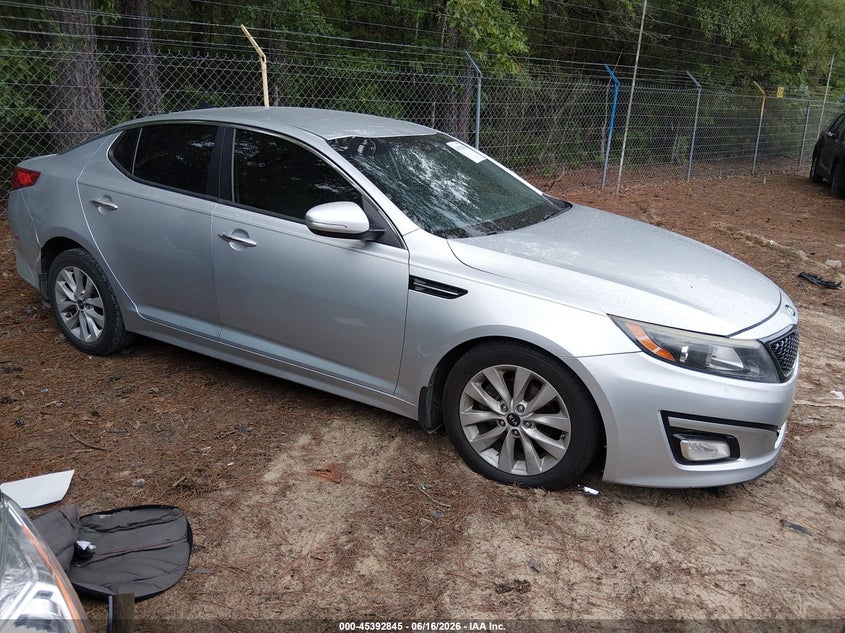 2015 Kia Optima VIN 5XXGM4A71FG501380 IAAI salvage auction — NORMAL WEAR, Clear (South Carolina), sold $800 on 2026-07-28 (photo 1)