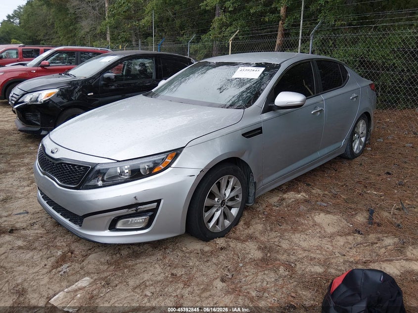 2015 Kia Optima VIN 5XXGM4A71FG501380 IAAI salvage auction — NORMAL WEAR, Clear (South Carolina), sold $800 on 2026-07-28 (photo 2)