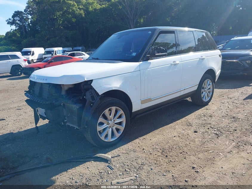 2016 Land rover RANGE ROVER VIN SALGS2PF8GA313650 IAAI salvage auction — FRONT END, Mv-907A (New York), sold $7,375 on 2026-07-07 (photo 2)