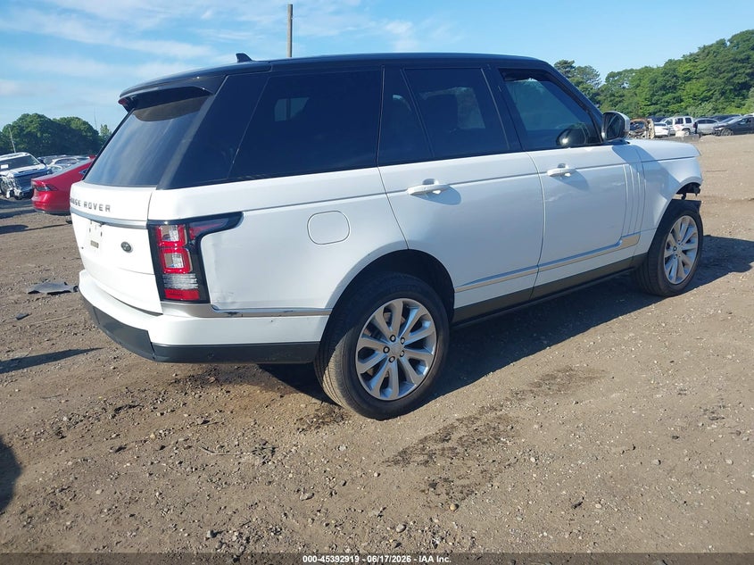 2016 Land rover RANGE ROVER VIN SALGS2PF8GA313650 IAAI salvage auction — FRONT END, Mv-907A (New York), sold $7,375 on 2026-07-07 (photo 4)