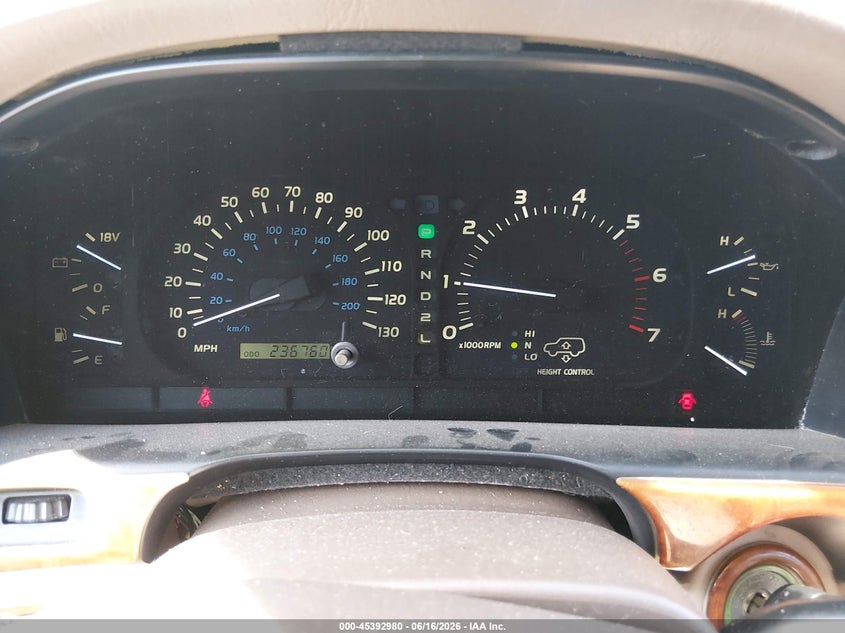 1998 Lexus Lx 470 VIN JT6HT00W4W0010688 IAAI salvage auction — HAIL, Salvage (Kansas), sold $2,850 on 2026-07-11 (photo 7)